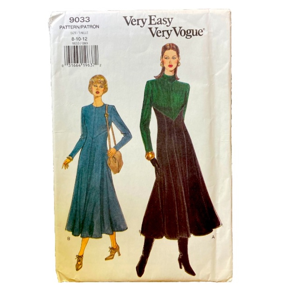 Vintage Vogue 9033 Maxi Dress Sewing Pattern  Sz 8-12 Uncut, Out of Print, FF